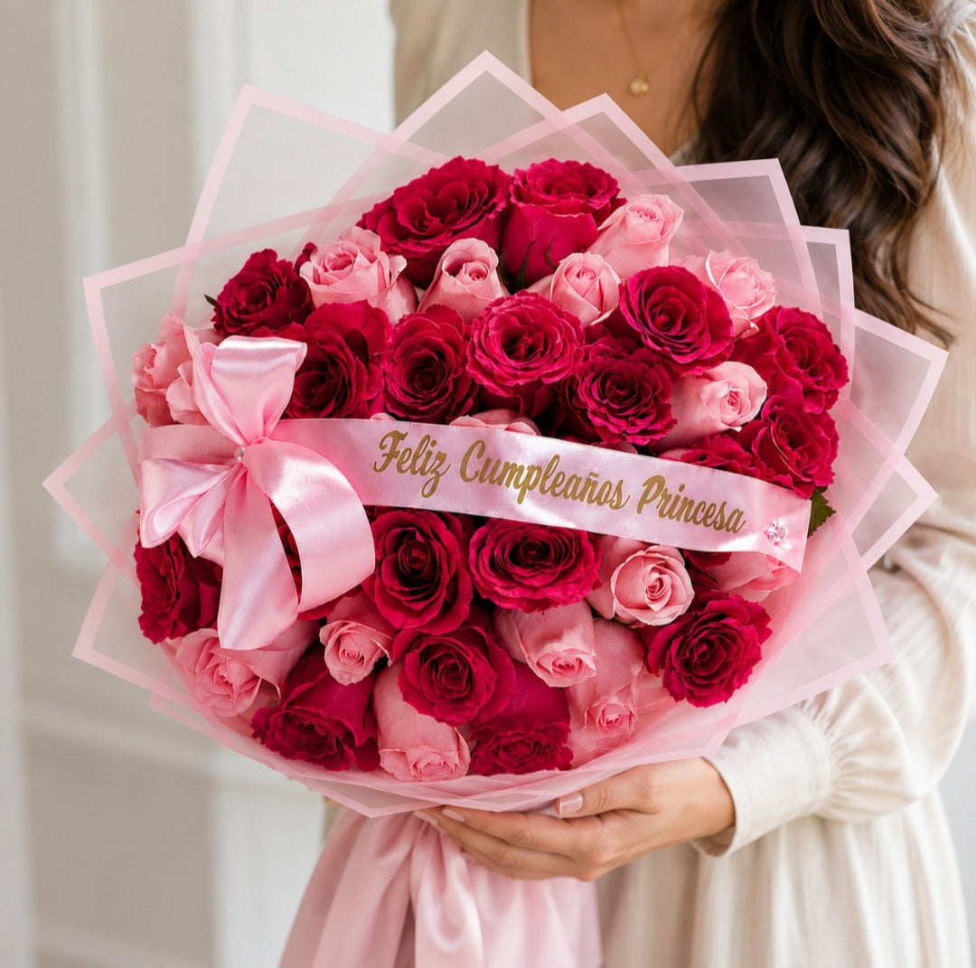 Princess Blush Rose Bouquet