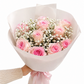 Classic Pink – 12 Rose Bouquet
