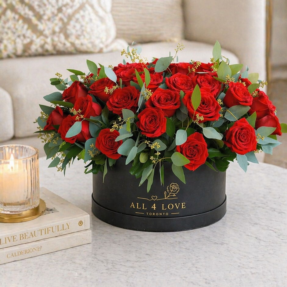 Eternal Love Rose Hatbox