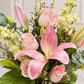 Pink Lily & Rose Elegance Vase