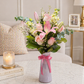 Pink Lily & Rose Elegance Vase