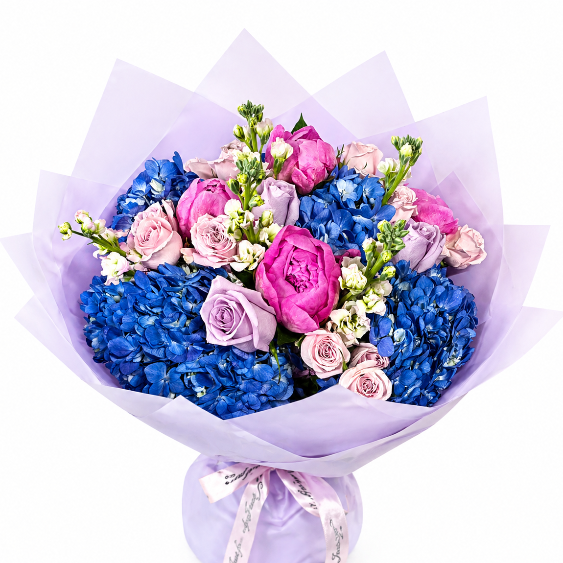 luxury peony hydrangea bouquet lavender roses Toronto delivery