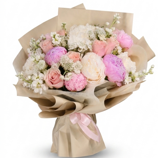 Blush Peony Garden Bouquet
