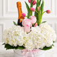 champagne flower box hydrangea tulip rose Toronto