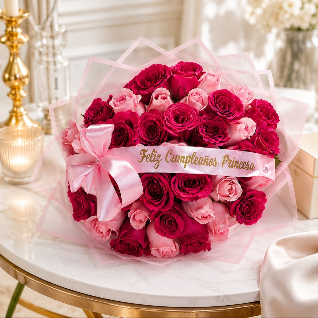 Princess Blush Rose Bouquet