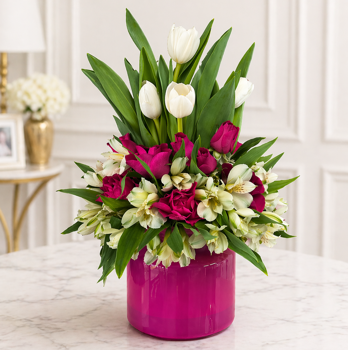 Tulip & Rose Garden Arrangement