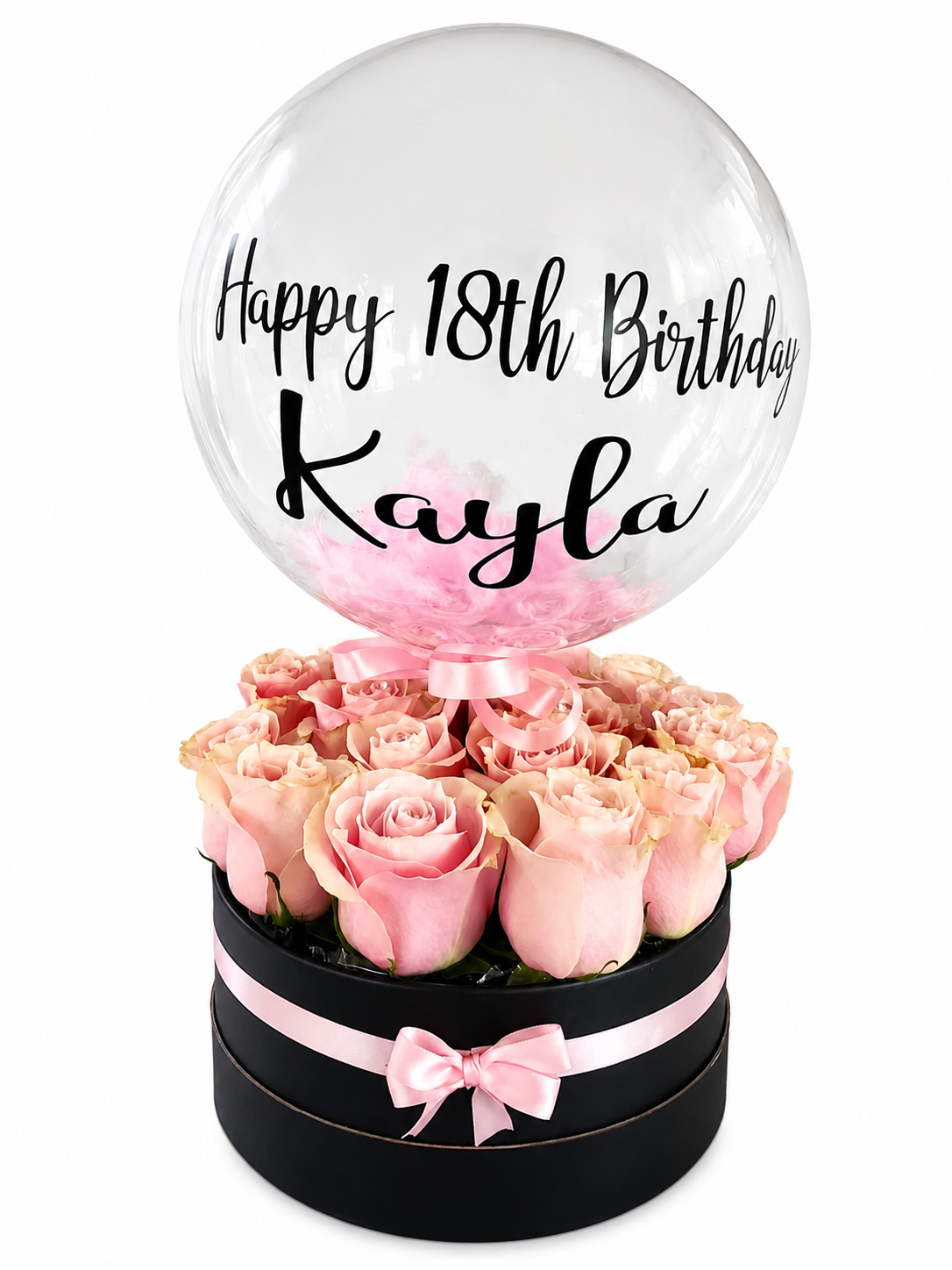 Blush Rose Balloon Box